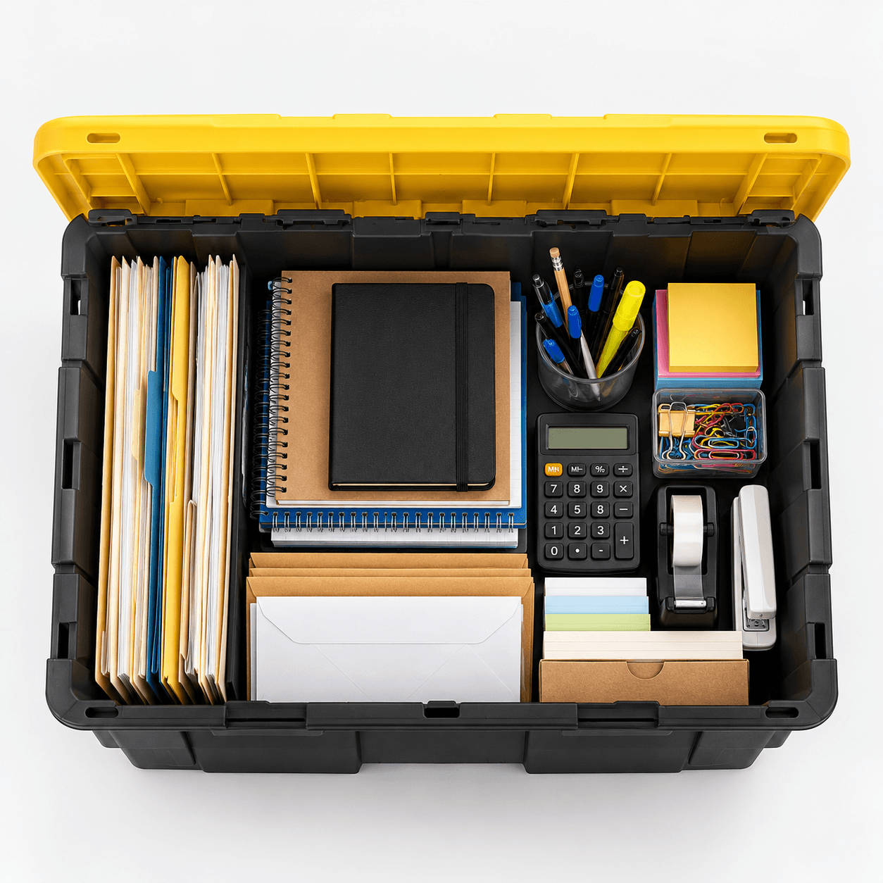 Office Supplies storage example for the Small Fort Lox box